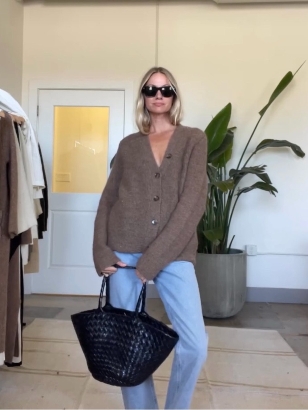 VINCENT JAMES SZ 1 (small) Brown Alpaca Wool Soil + Climate Beneficial Cardigan